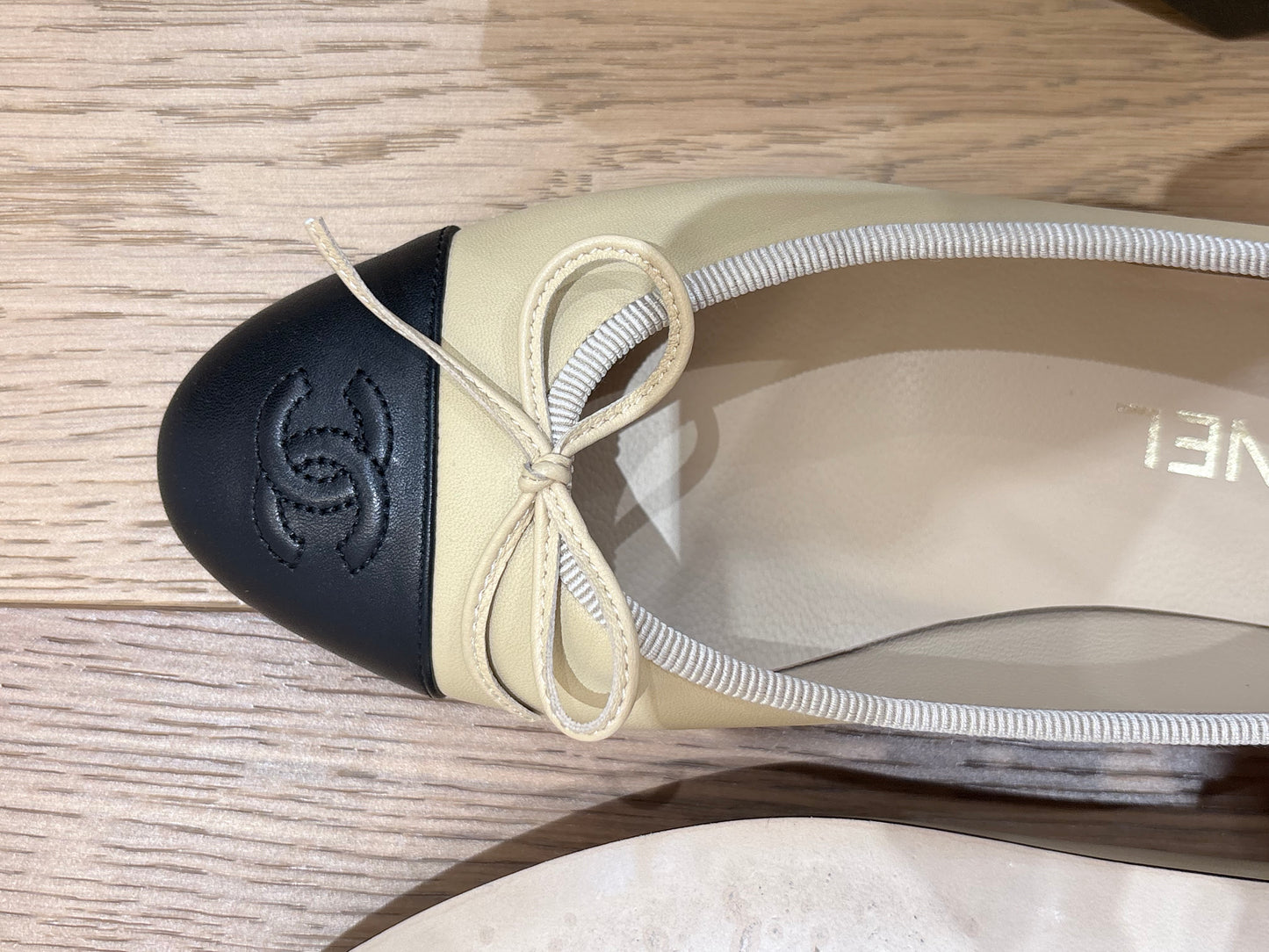 Chanel cap-toe ballet flats