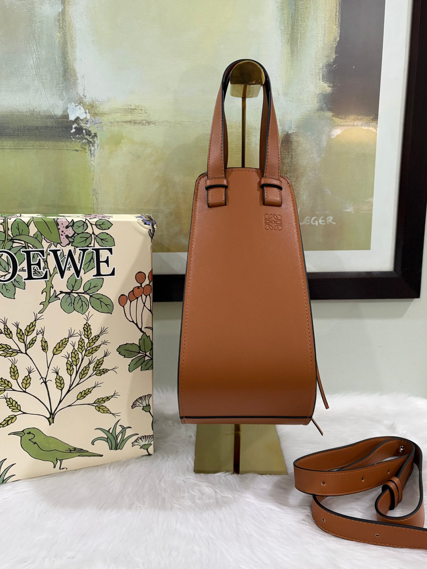 LOEWE Compact Hammock leather tote bag