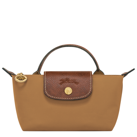 Le Pliage Original Pouch with handleFawn - Recycled canvas