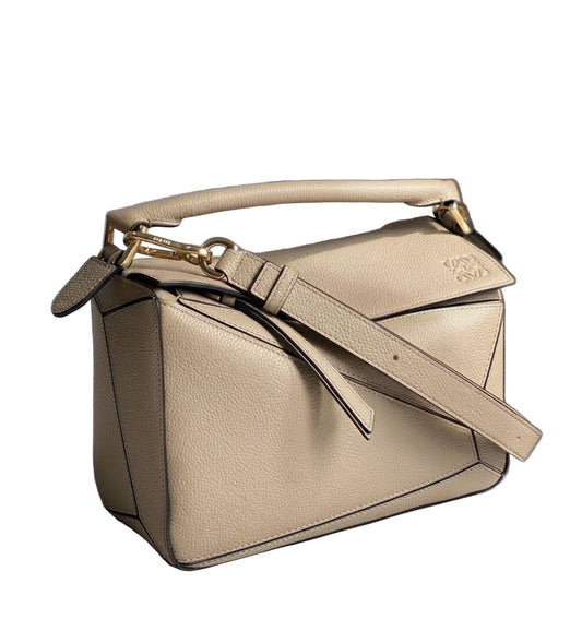 Loewe Small Calfskin Puzzle bag in sand