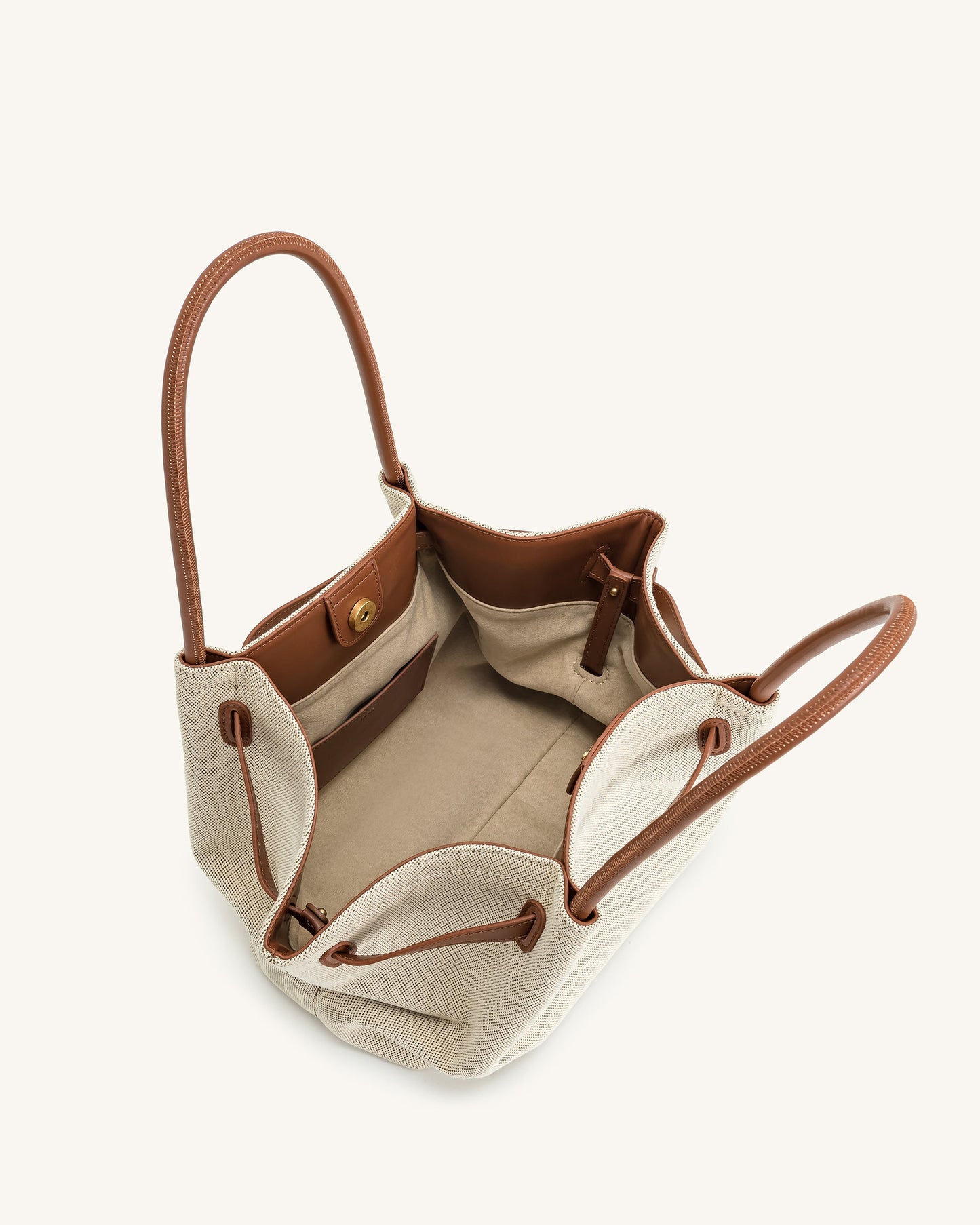 JW Pei Hana Medium Tote Bag - Brown Canvas