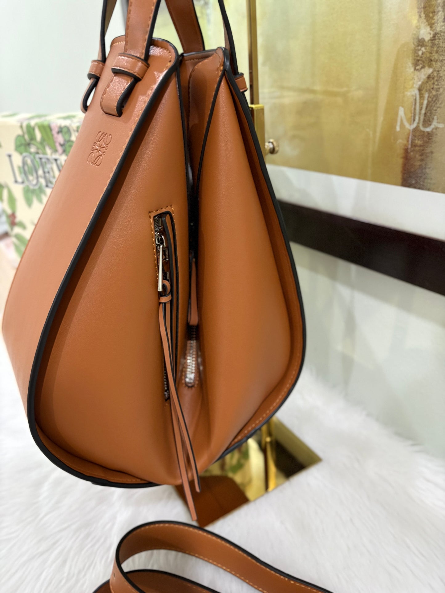 LOEWE Compact Hammock leather tote bag