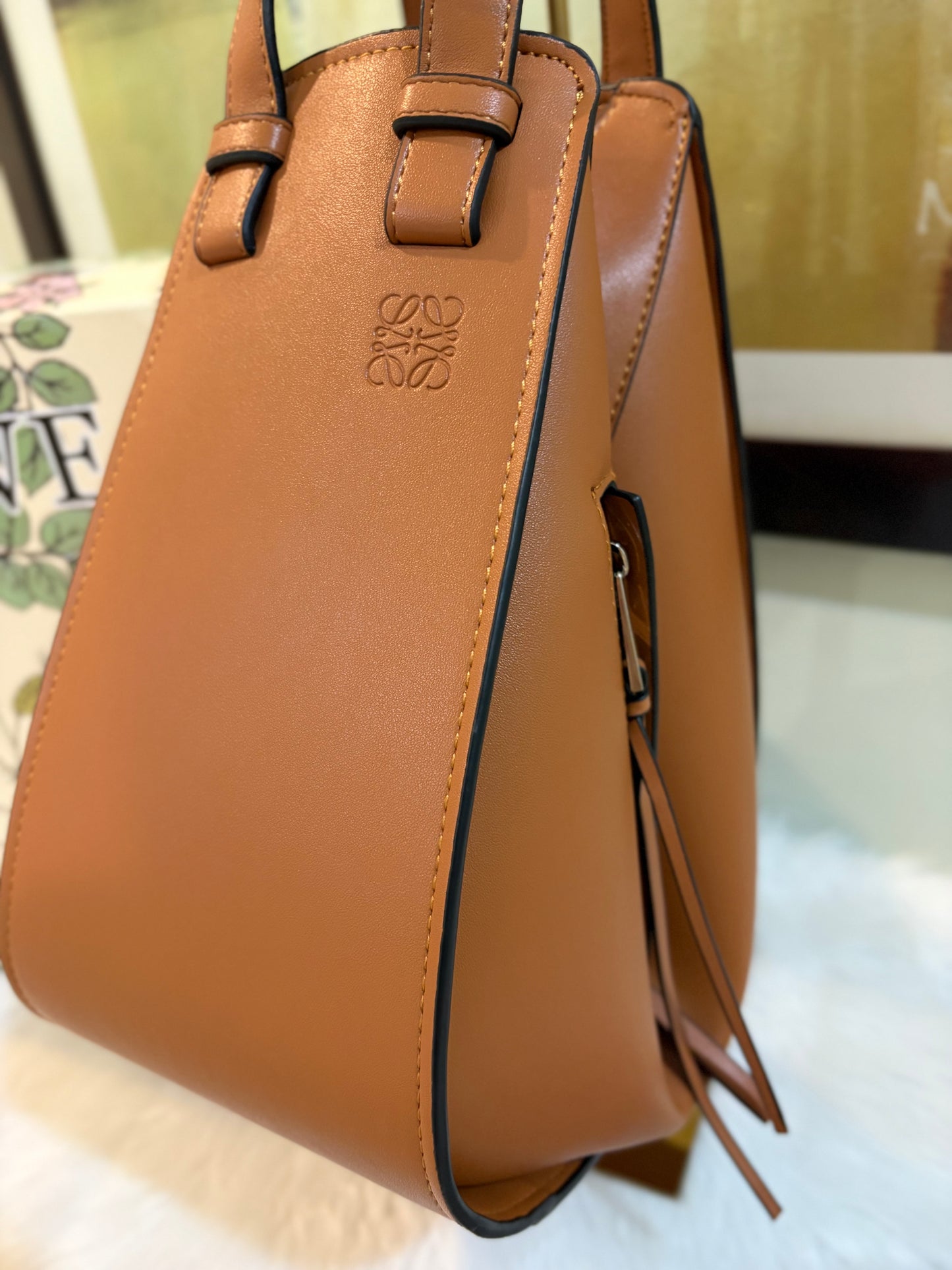 LOEWE Compact Hammock leather tote bag