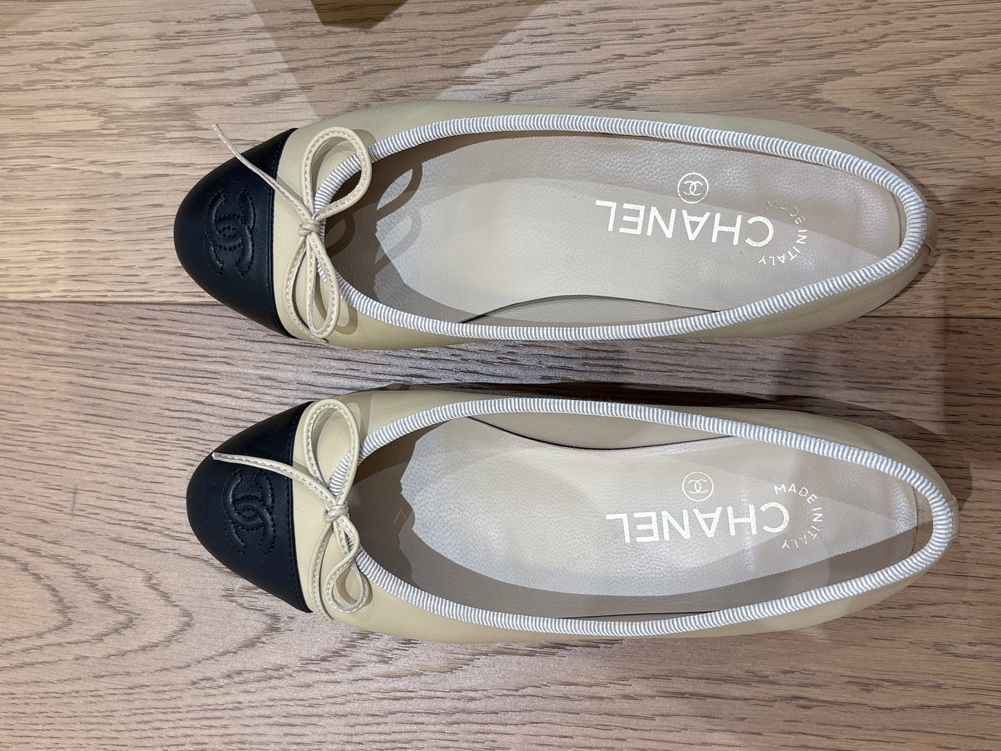 Chanel cap-toe ballet flats