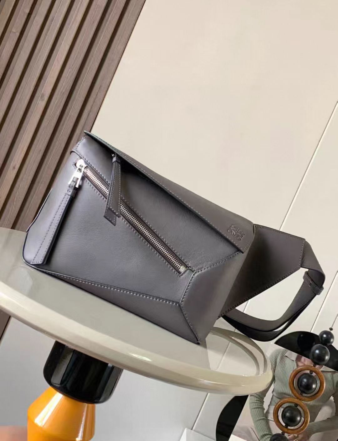 LOEWE
Puzzle leather belt bag