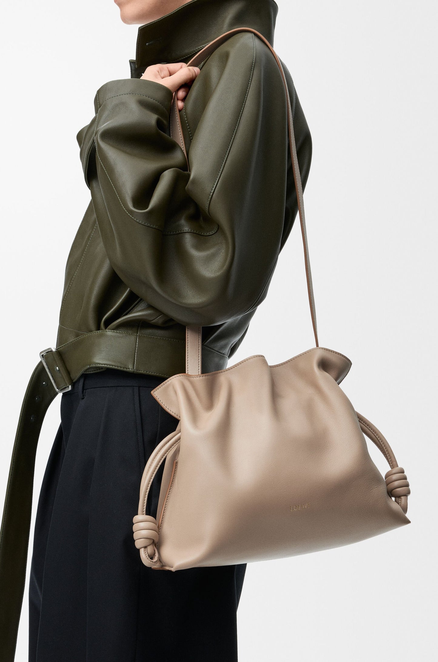 Loewe Flamenco leather clutch