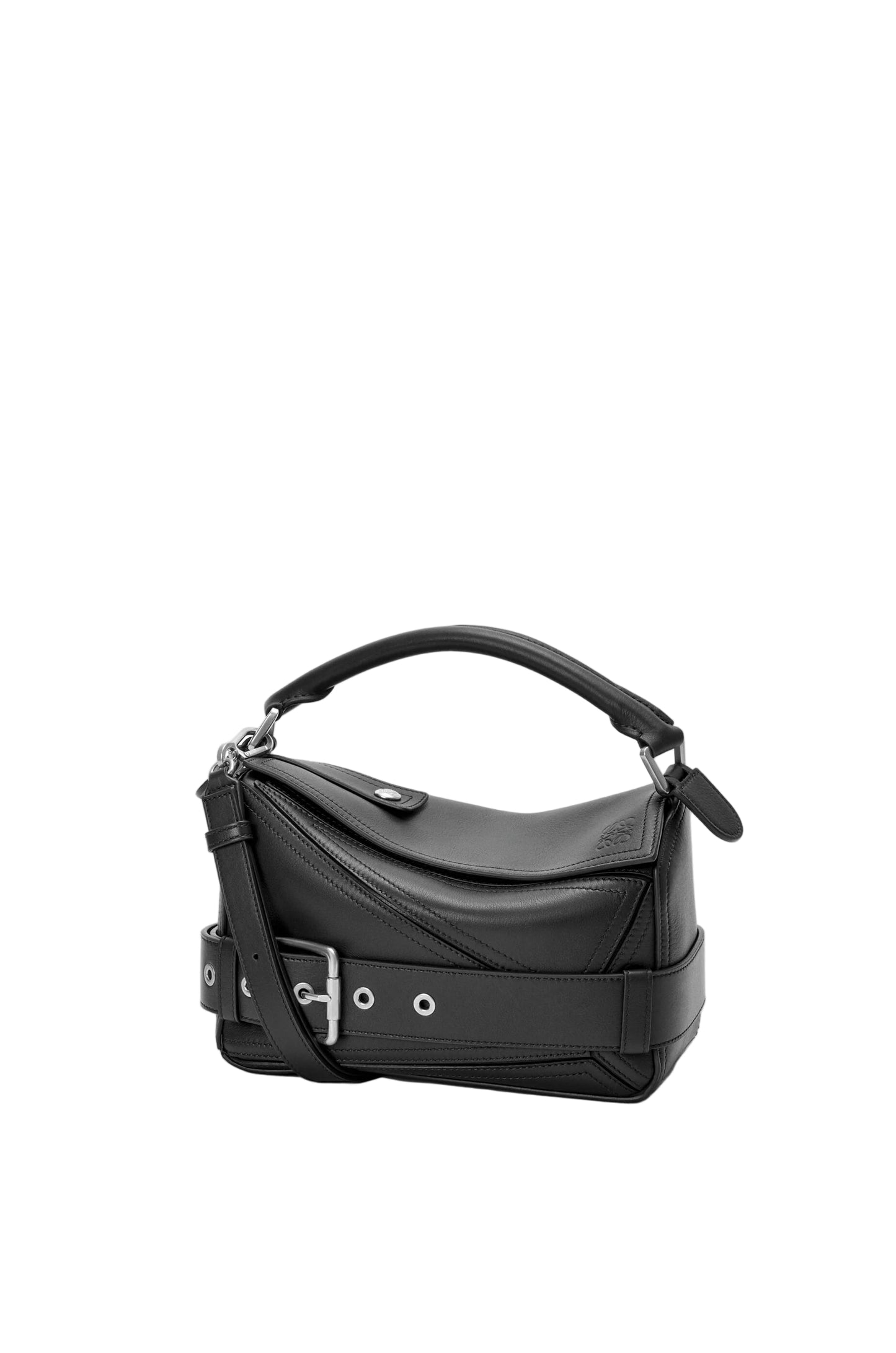 Small Puzzle Biker bagin shiny calfskin