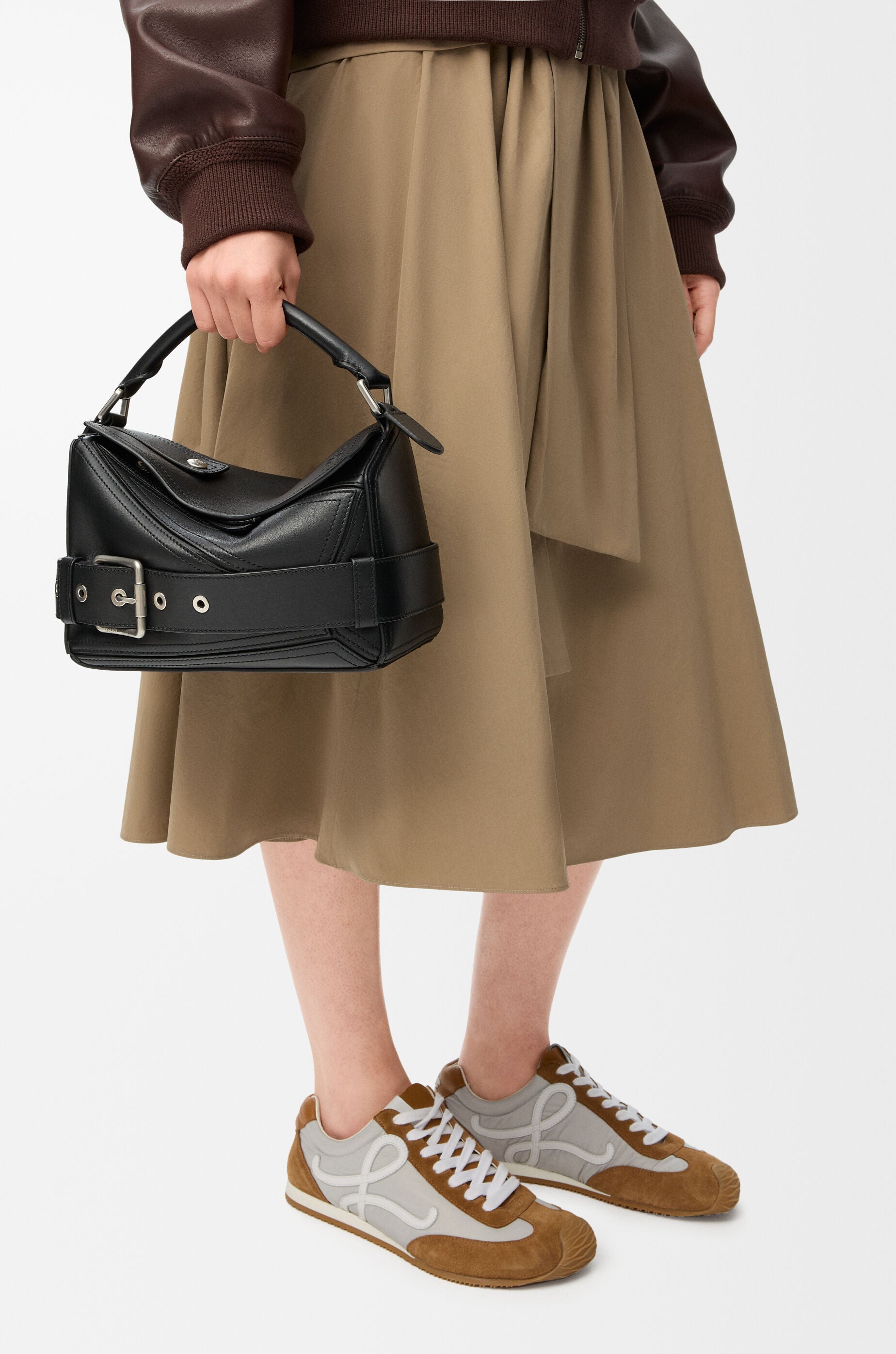 Small Puzzle Biker bagin shiny calfskin