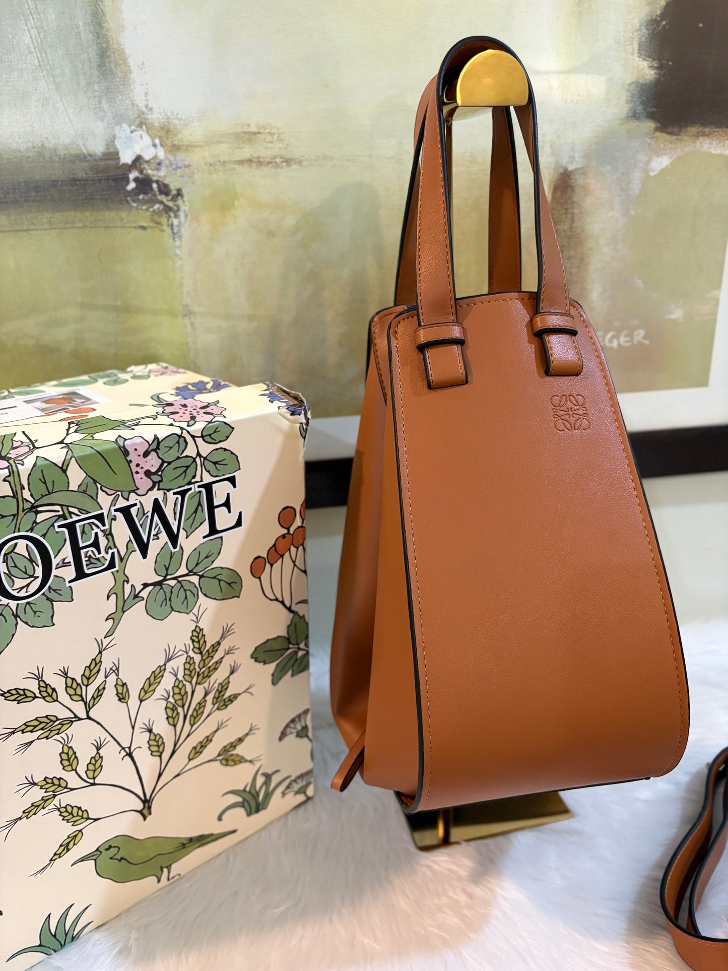 LOEWE Compact Hammock leather tote bag