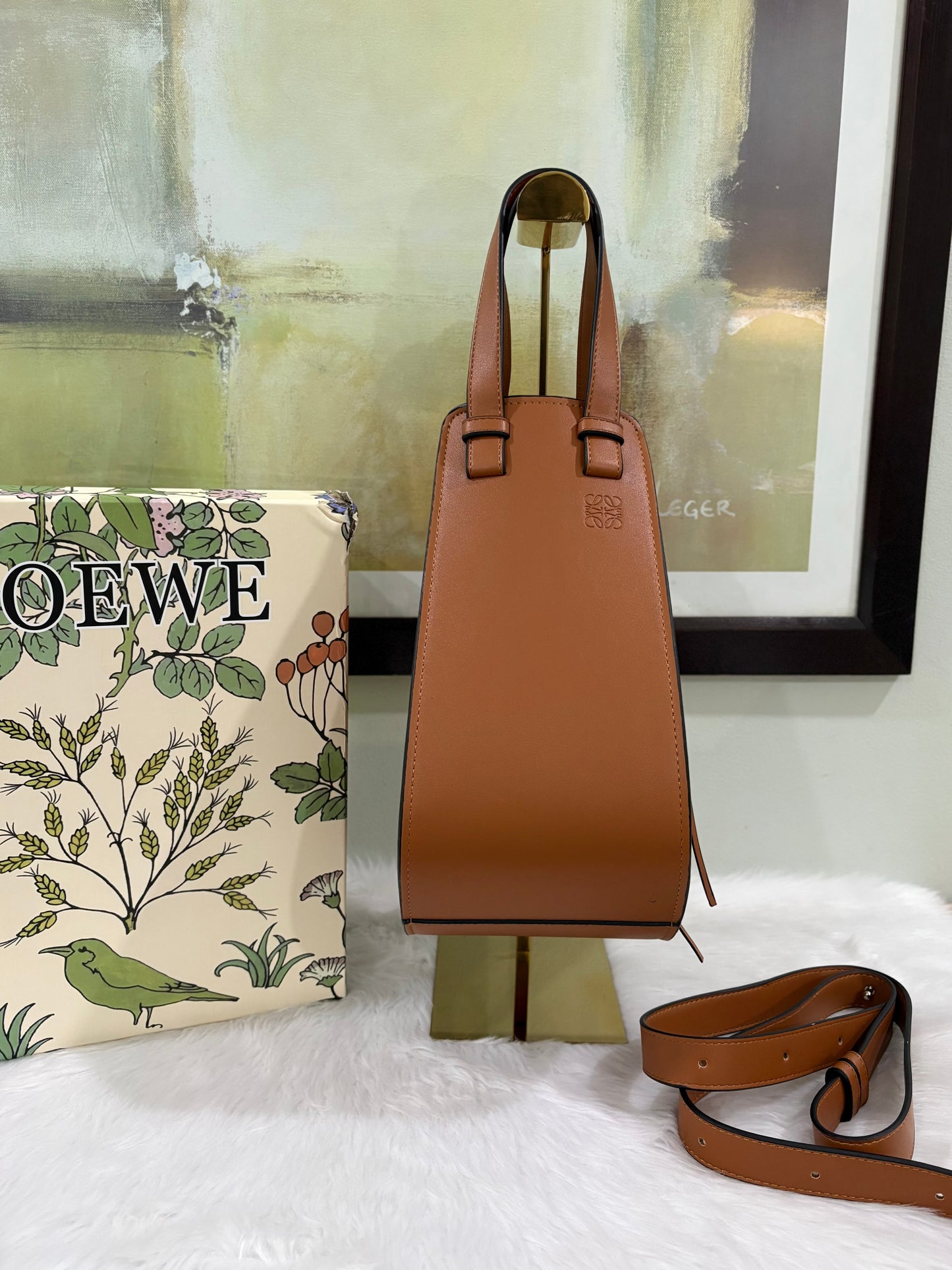 LOEWE Compact Hammock leather tote bag