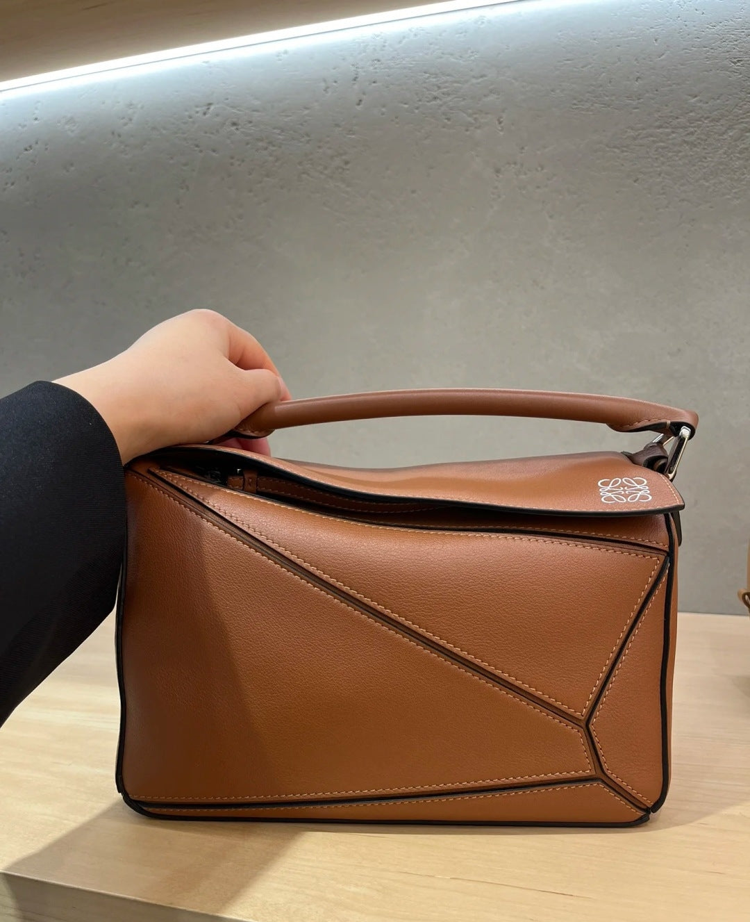 Loewe Puzzle smooth calfskin handbag in tan