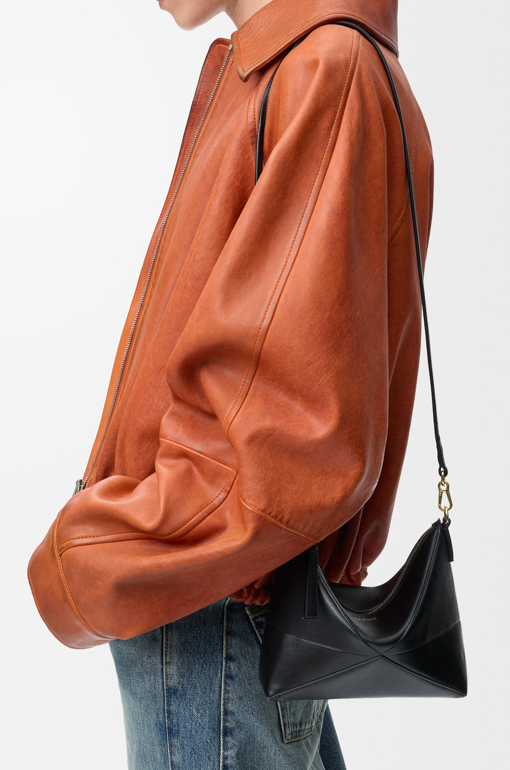 Puzzle Fold pouchin shiny nappa calfskin