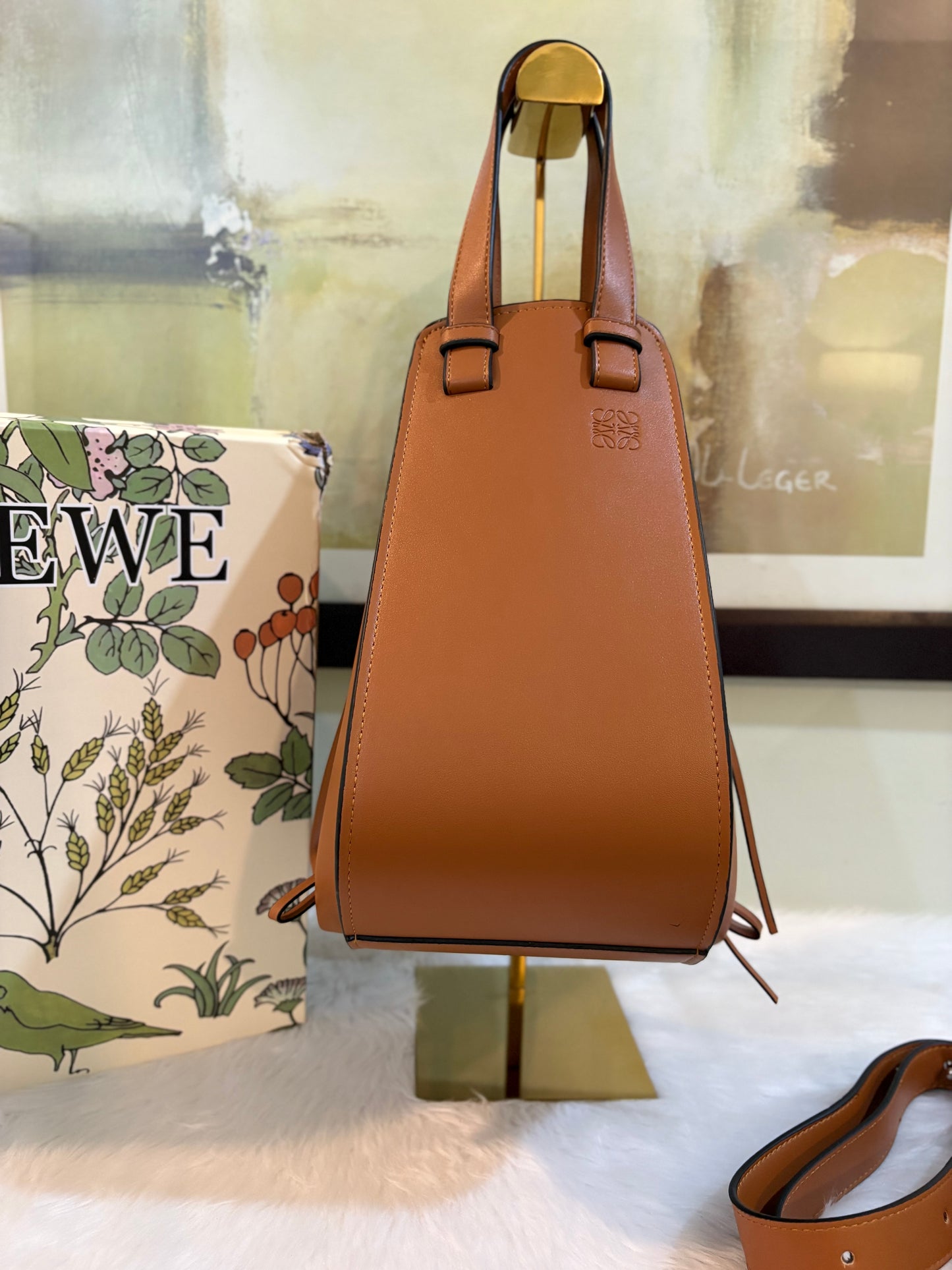 LOEWE Compact Hammock leather tote bag