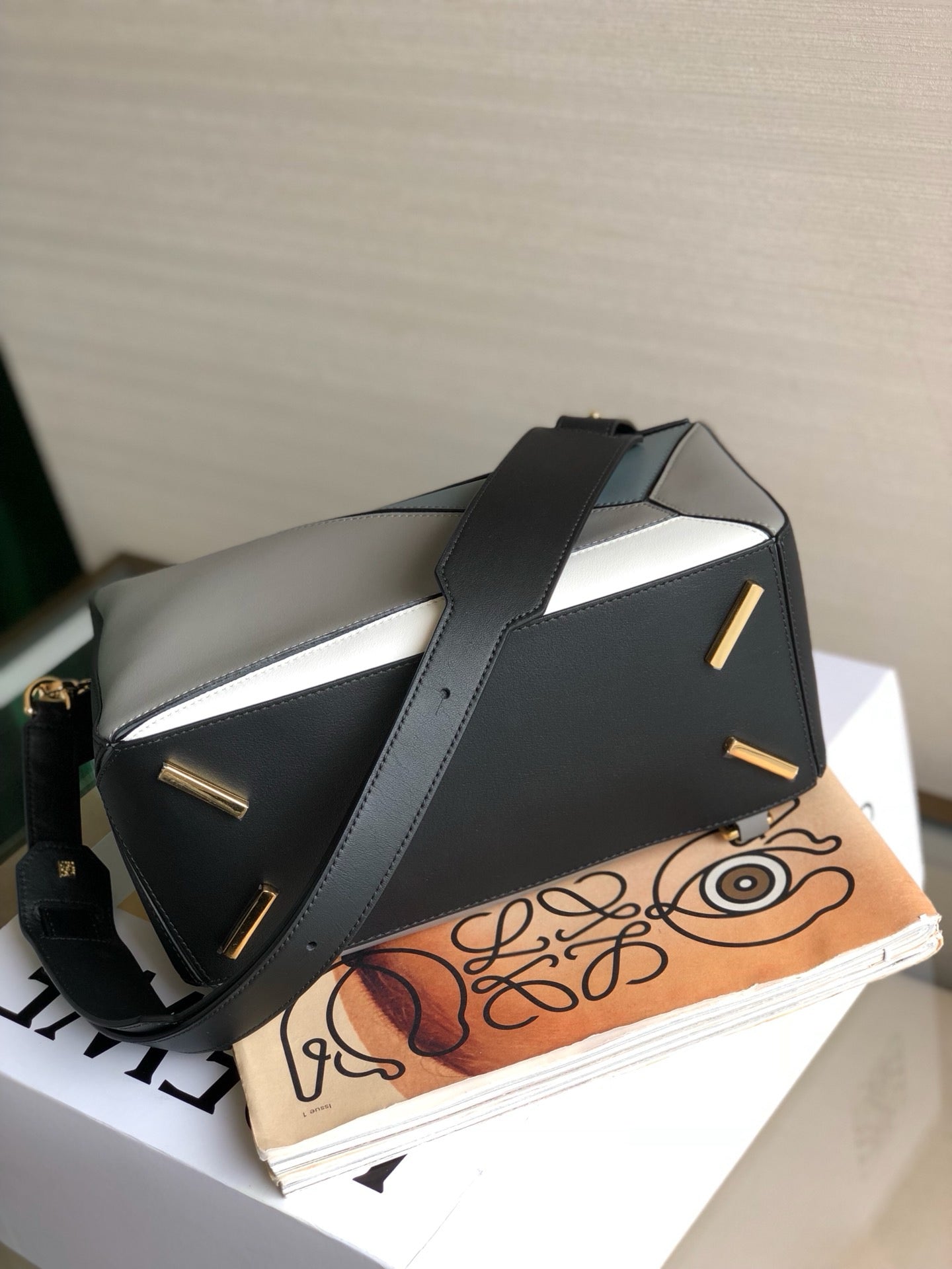 Loewe Puzzle Crossbody Bag (Grey tricolor)