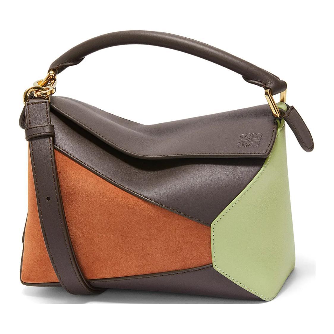 Loewe Puzzle Bag suede tricolor -vegan leather