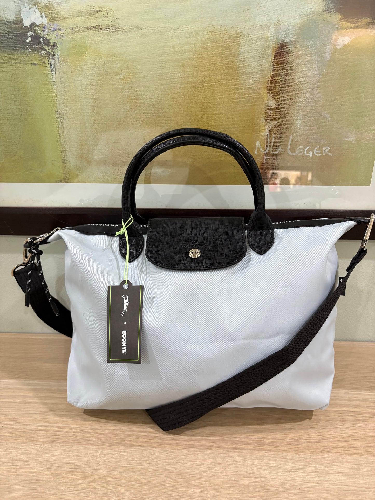 Light Blue Longchamp Le Pliage Energy M