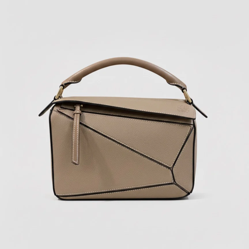 Loewe Grained Calfskin Puzzle Bag in camouflage