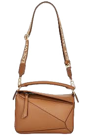 Loewe Puzzle Mini Bag w/ Detachable Logo Jacquard Strap(Tan)