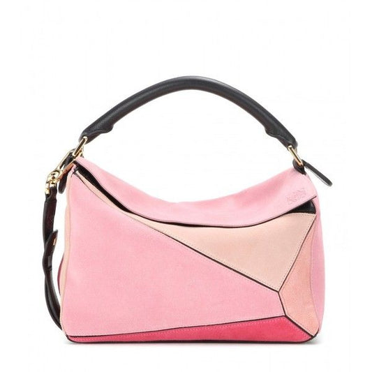 Loewe Puzzle Bag Tricolor Pink Beige