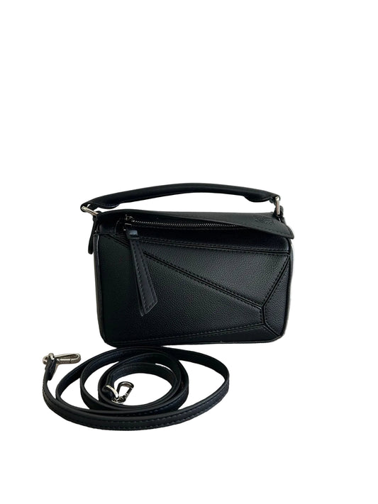 Loewe Puzzle Mini Shoulder Bag (Black)