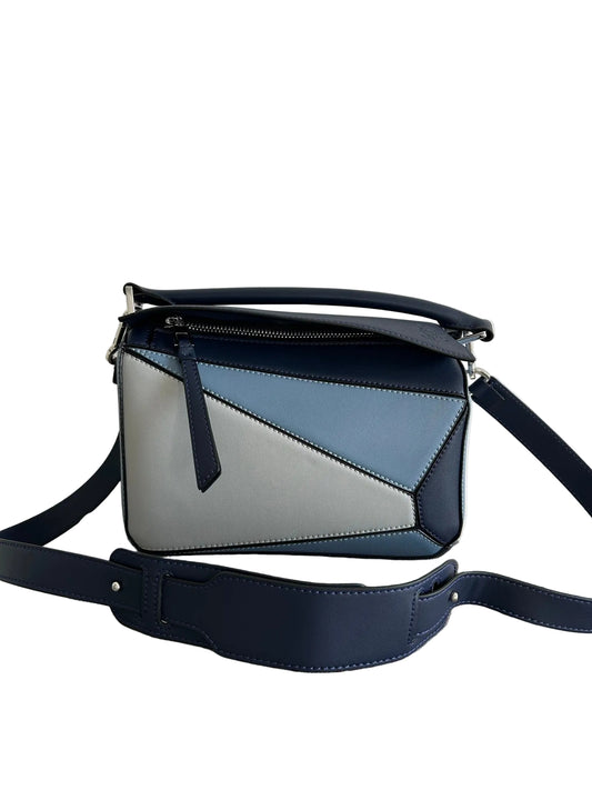 Loewe Puzzle Crossbody Bag (Tricolor Blue)