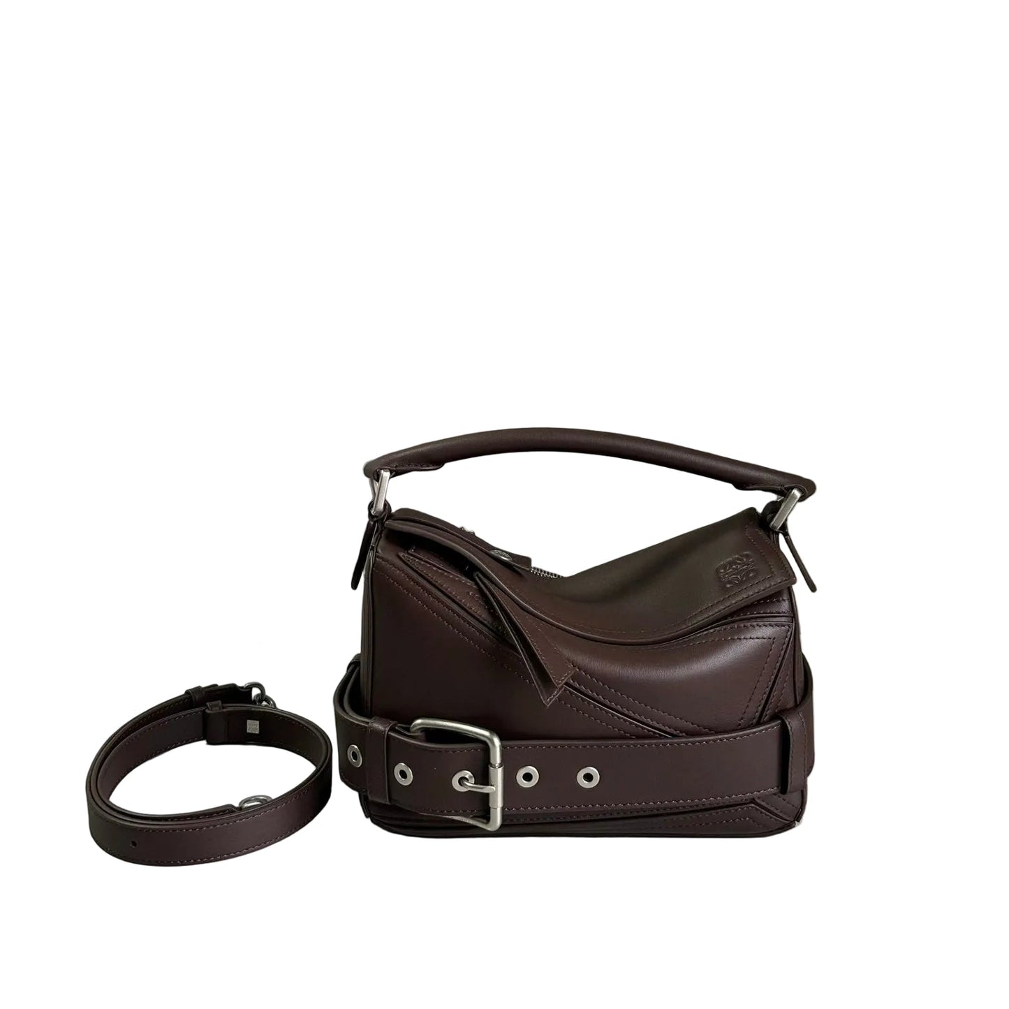 Loewe Puzzle Motorcycle Bag (Brownie Brown)